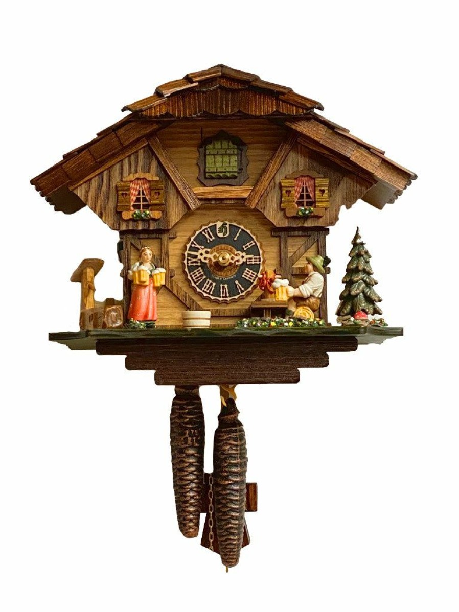 Decorative Clocks * | Frankenmuth Clock Company View All Ku1264 1 Day Chalet With Beer Drinker & Zenzi