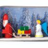 Authentic German Gifts * | Frankenmuth Clock Company German Souvenirs 028/075 Matchbox Scene With Santa & Angel