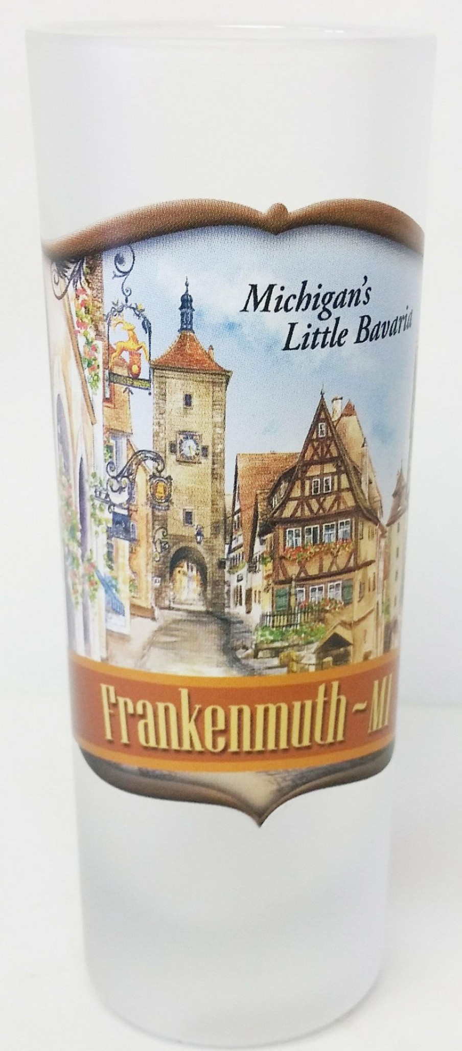 Authentic German Gifts * | Frankenmuth Clock Company German Souvenirs Frankenmuth Euro Scene Shooter Frosted