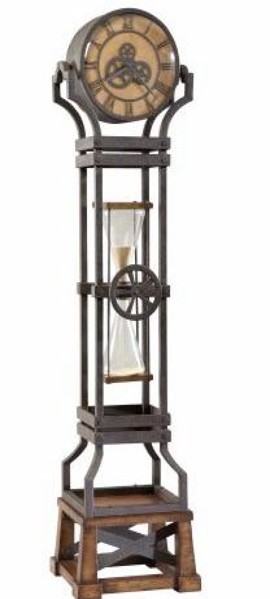 Decorative Clocks * | Frankenmuth Clock Company 615-074 Hourglass Floor Clock