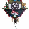 Decorative Clocks * | Frankenmuth Clock Company View All 61S Novelty Silk Screened Chalet Cuckoo Clock With Deer & Mushrooms