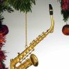 Authentic German Gifts * | Frankenmuth Clock Company Ornament-5 Gold Saxophone