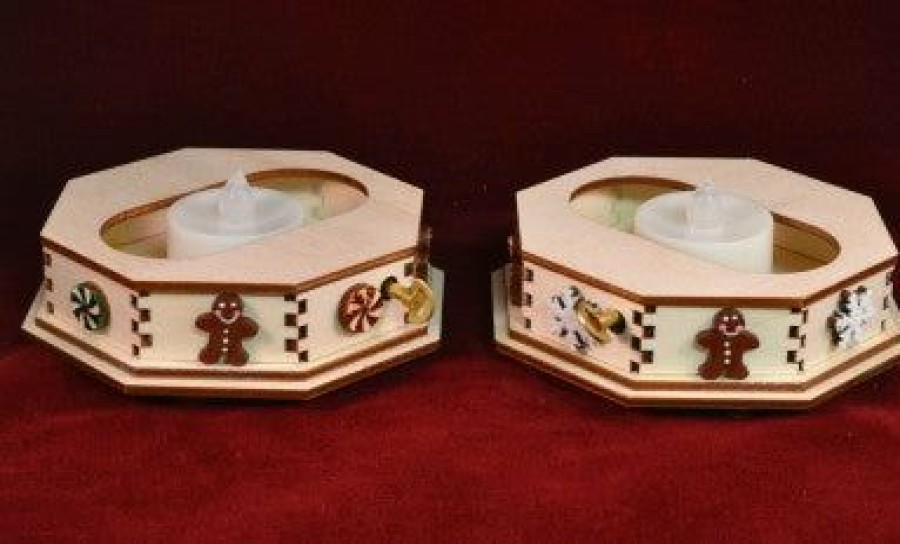 Authentic German Gifts * | Frankenmuth Clock Company View All Snowflake Tea Light Music Box