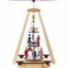 Authentic German Gifts * | Frankenmuth Clock Company 085/046 Pyramid With Painted Nativity Scene (14Mm Candles)