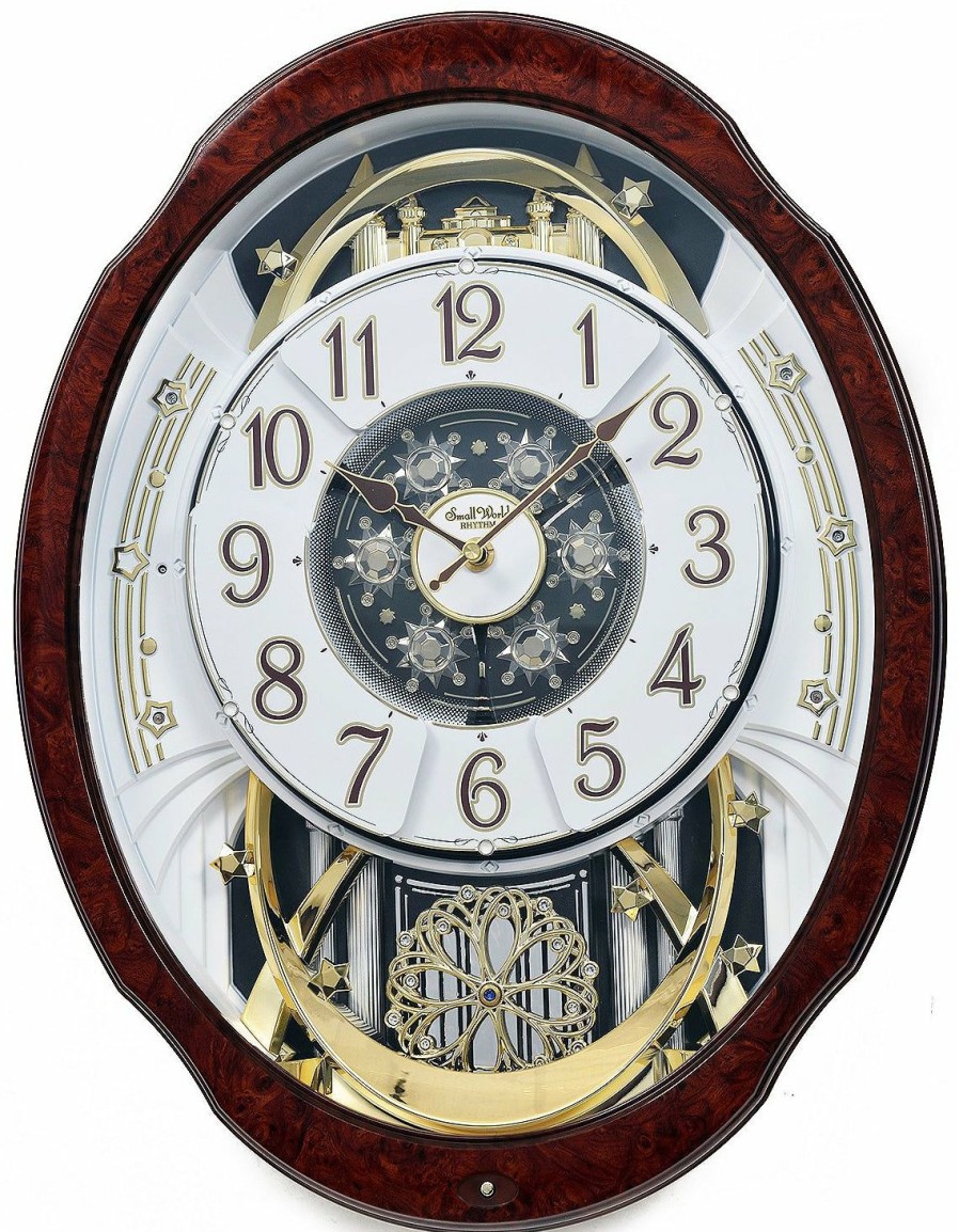 Clocks * | Frankenmuth Clock Company Rhythm Clocks 4Mh412-Wu23 Woodgrain Marvelous