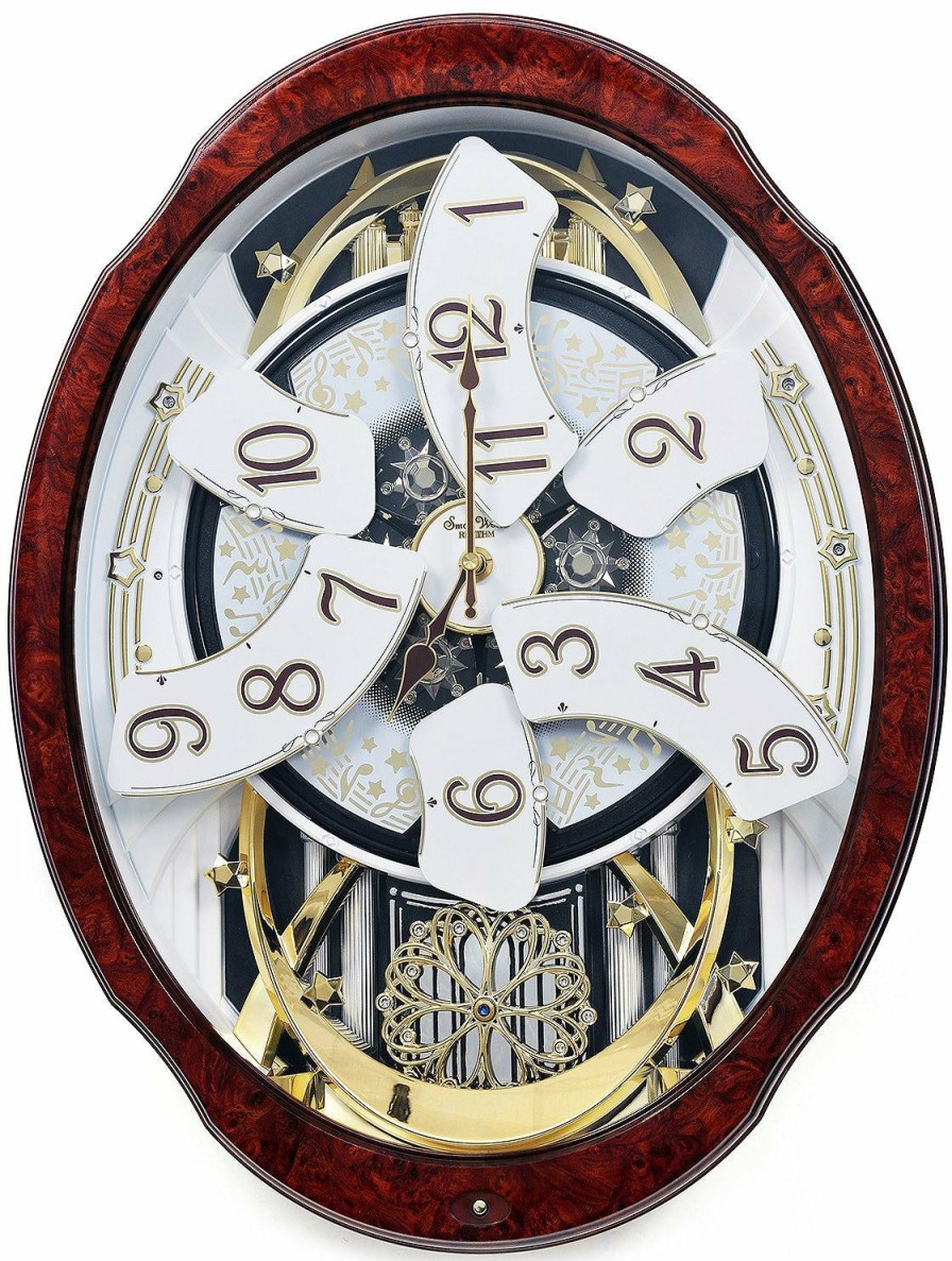 Clocks * | Frankenmuth Clock Company Rhythm Clocks 4Mh412-Wu23 Woodgrain Marvelous