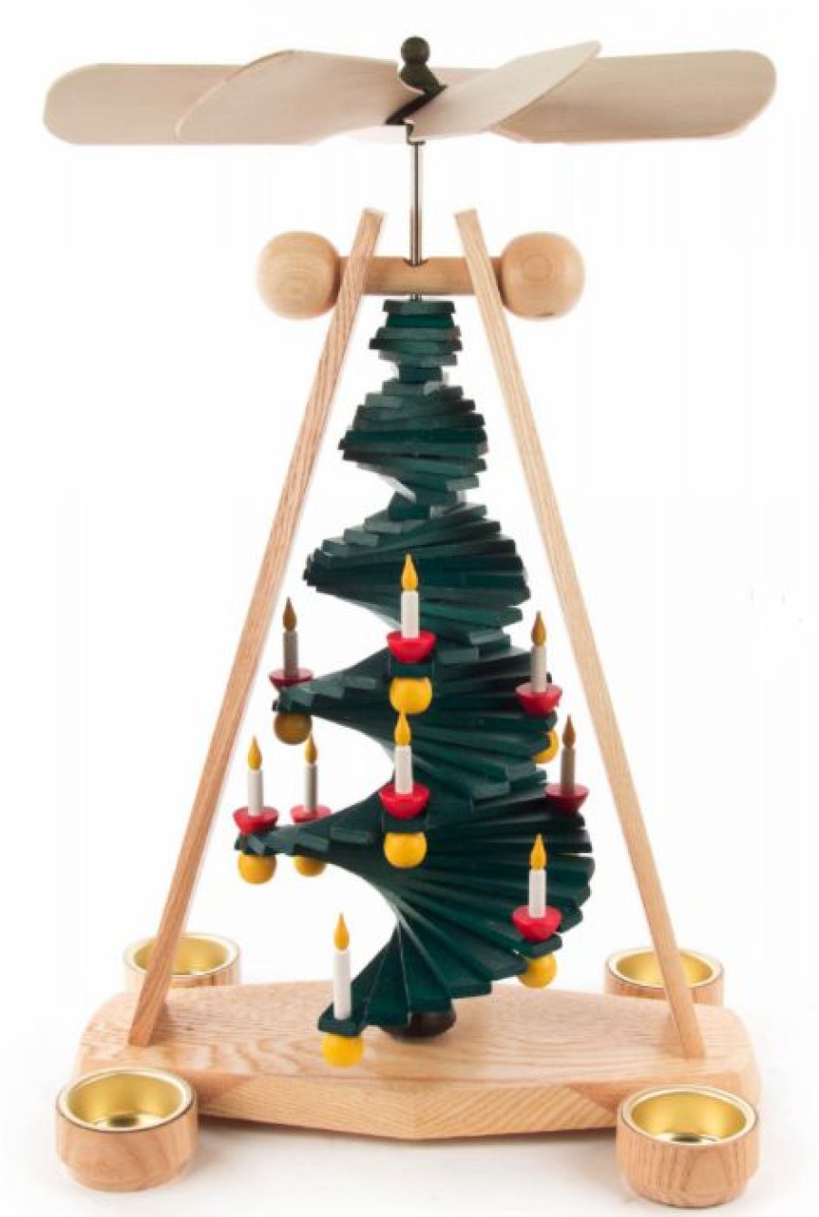 Authentic German Gifts * | Frankenmuth Clock Company 085/988 Christmas Tree Style Pyramid View All