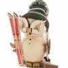 Authentic German Gifts * | Frankenmuth Clock Company 146/1670/9 Owl With Skis Smoker View All