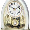 Clocks * | Frankenmuth Clock Company 4Rj641-Wu06- Joyful Crystal Pearl Rhythm Clocks