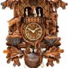 Decorative Clocks * | Frankenmuth Clock Company Ku375Qmt Quartz Musical Cuckoo Clock With Hunter & Goat View All