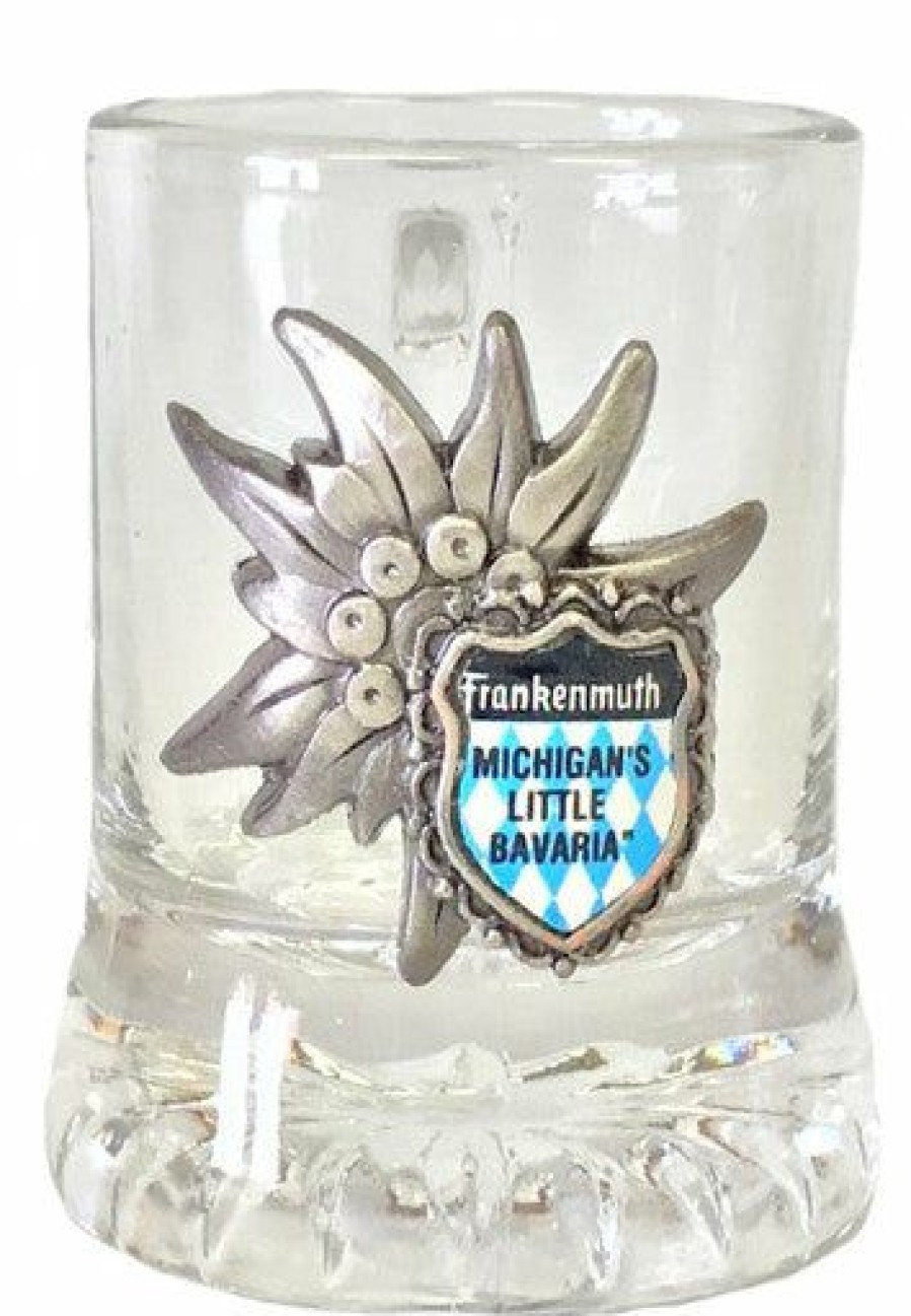 Authentic German Gifts * | Frankenmuth Clock Company Stein Shot Glass W/ Frankenmuth Logo German Souvenirs