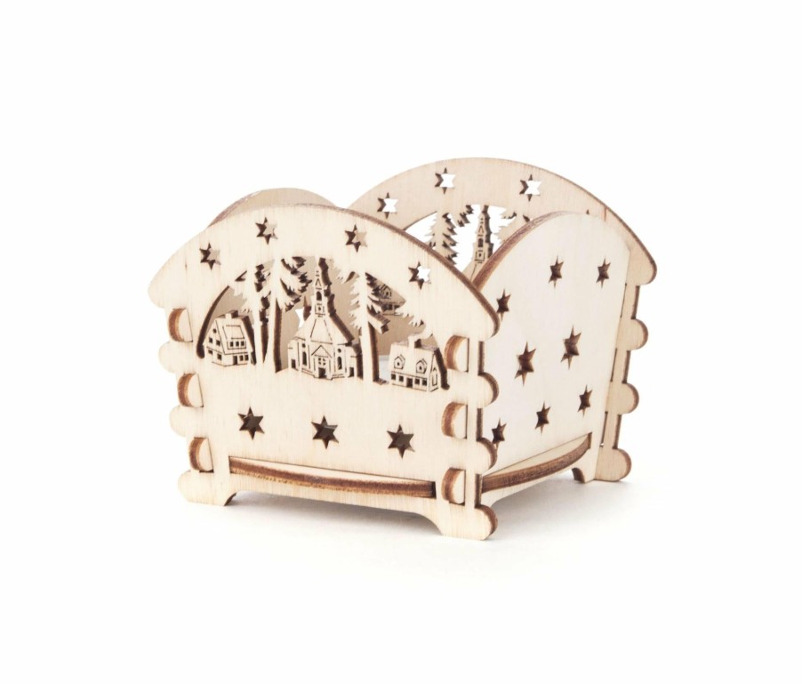 Authentic German Gifts * | Frankenmuth Clock Company 201/117 Tealight Holder With Seiffen Church