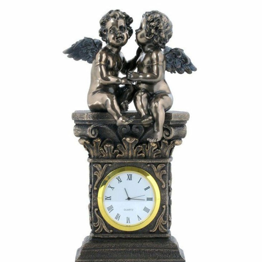 Decorative Clocks * | Bavarian Clock Haus View All Wu745594A4 Cherubs Whispering Clock