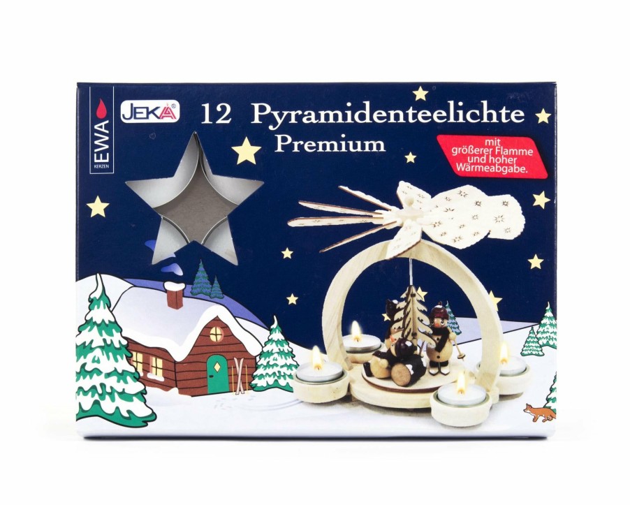 Authentic German Gifts * | Frankenmuth Clock Company 050/3818 Premium Pyramid Tealight Candles