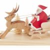 Authentic German Gifts * | Frankenmuth Clock Company View All 225/072 Candle Holder With Santa & Reindeer