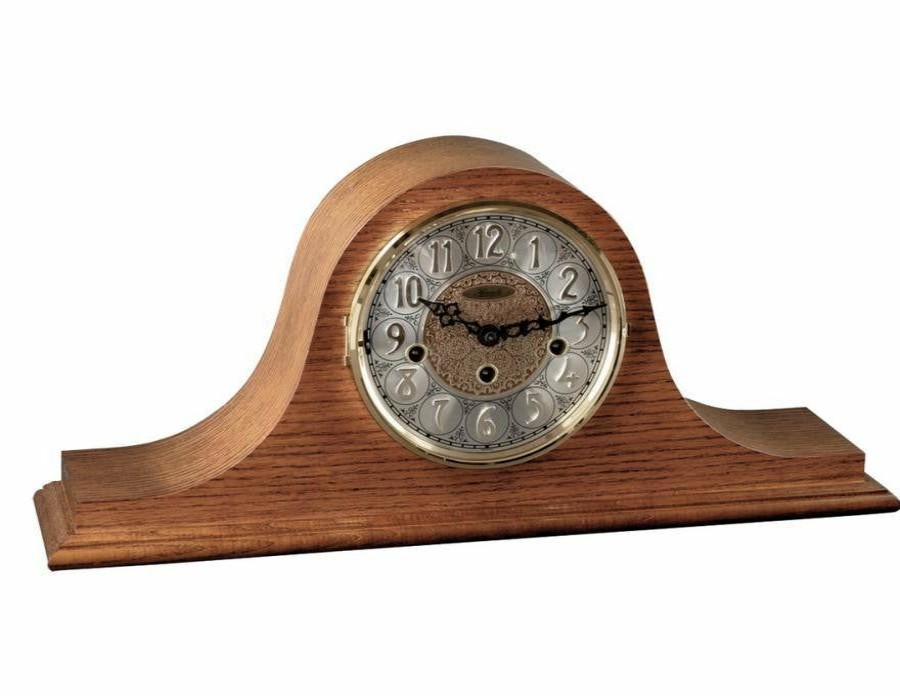 Clocks * | Frankenmuth Clock Company 21134-I90340 Laurel Mantel Clock In Light Oak Hermle German Clocks