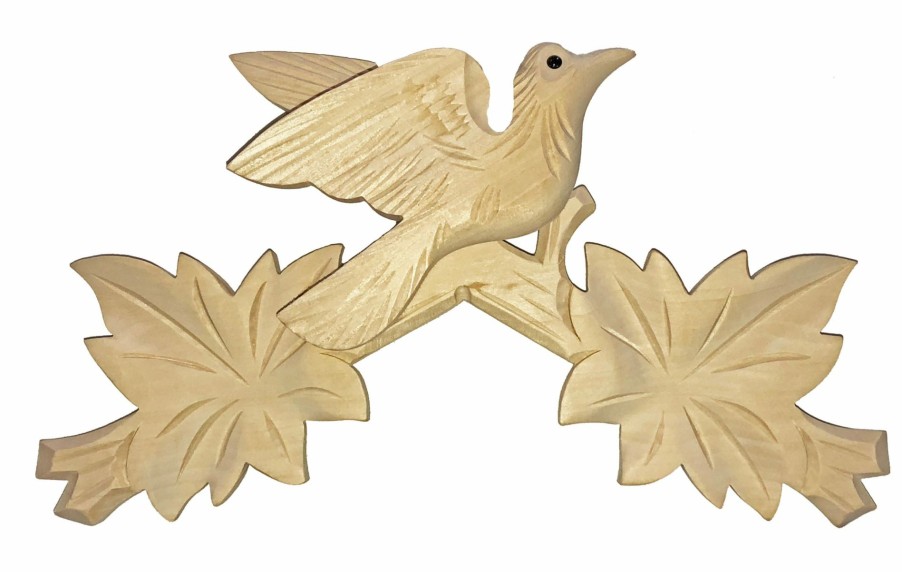 Parts * | Frankenmuth Clock Company Bird Top Carving 12 Unfinished Cuckoo Clocks, Quartz Cuckoo Clocks & Miniature Clocks