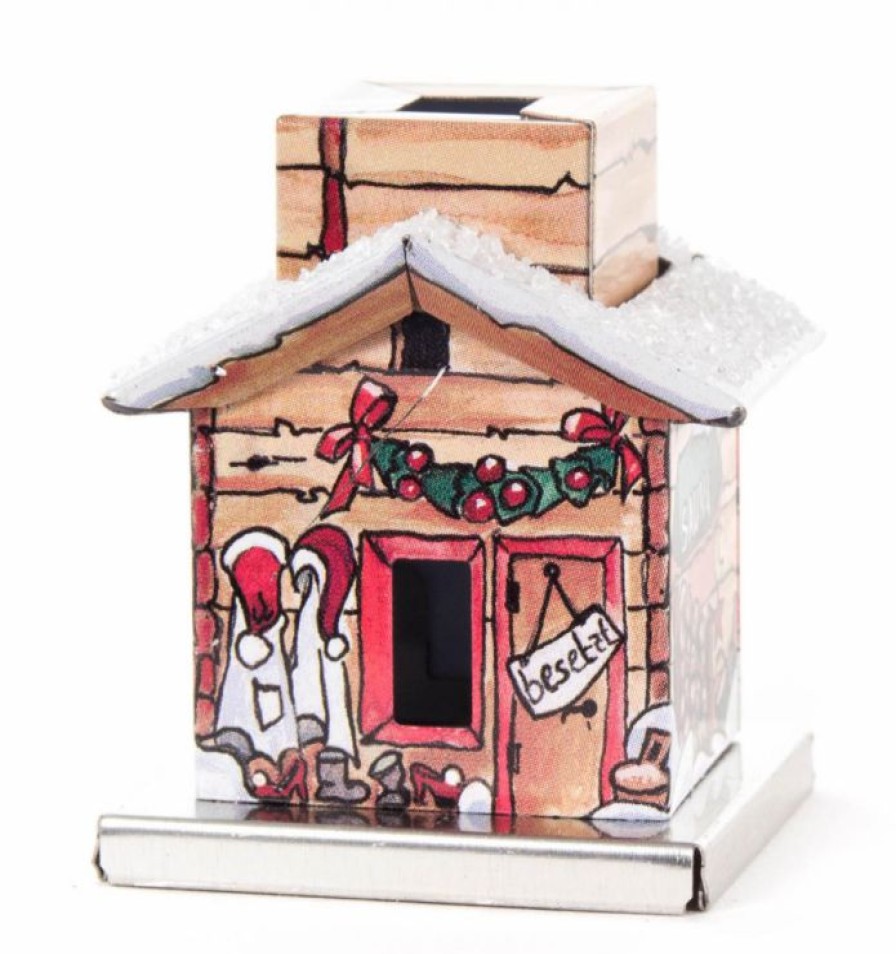 Authentic German Gifts * | Frankenmuth Clock Company 146/202060 Metal Smoker House W/ Painted Scene