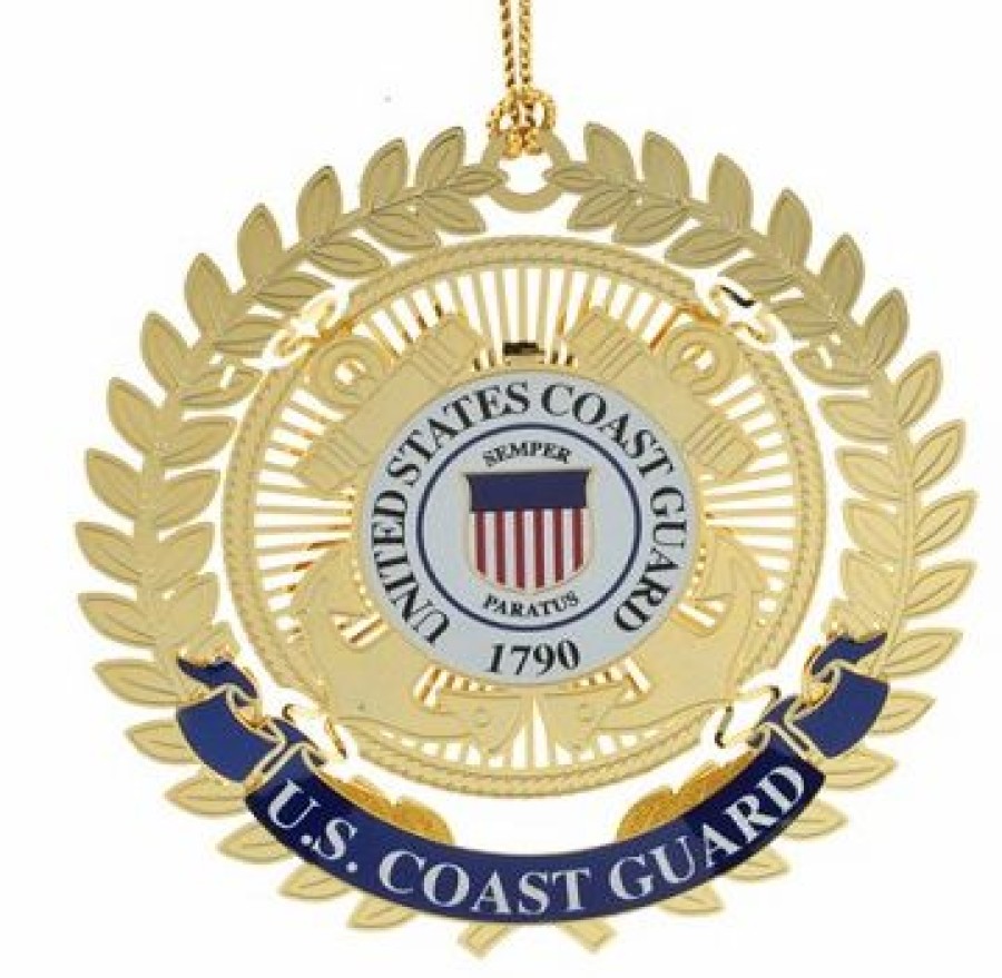 Authentic German Gifts * | Frankenmuth Clock Company View All Ornament U.S. Coast Guard Logo