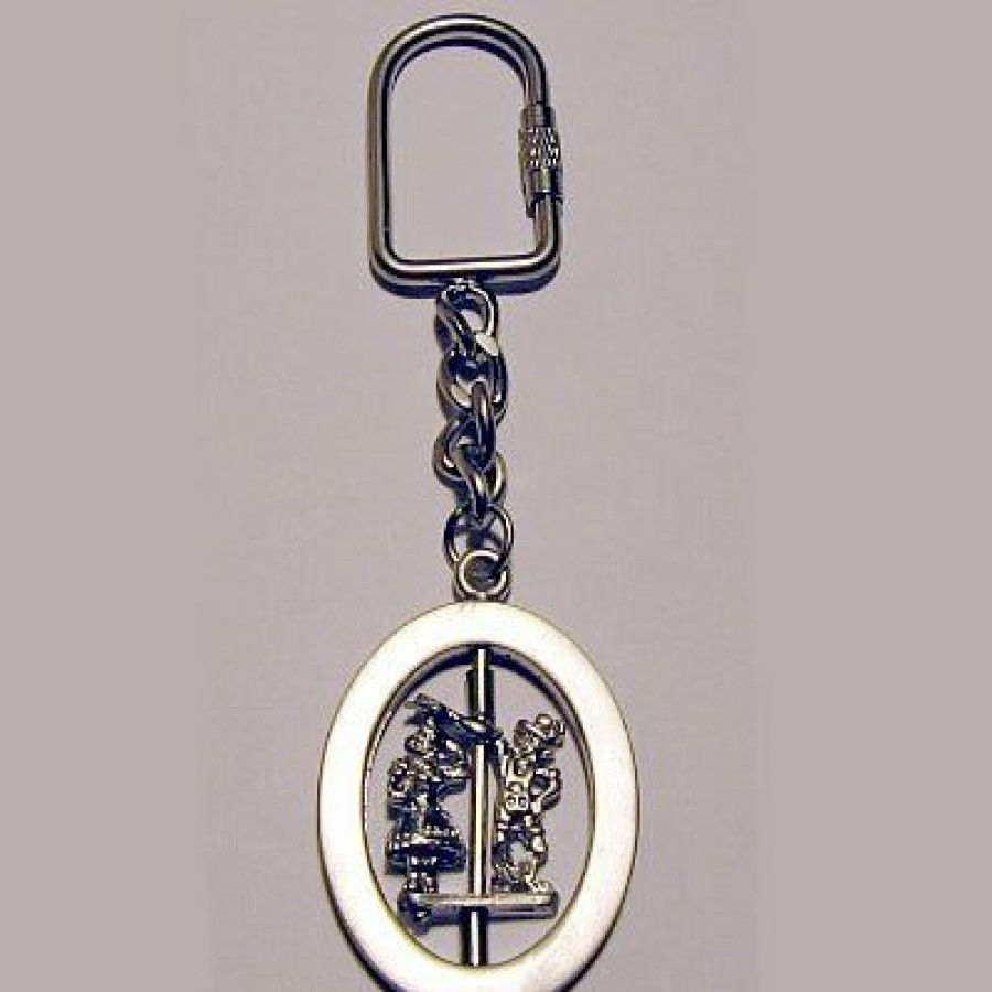 Authentic German Gifts * | Bavarian Clock Haus German Souvenirs Dancing Couple Key Chain