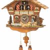 Decorative Clocks * | Frankenmuth Clock Company View All Ku495Qmt Quartz Musical Chalet With Animated Wanderer