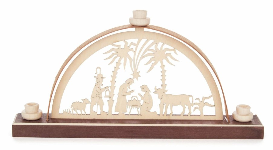 Authentic German Gifts * | Frankenmuth Clock Company 202/137 Candle Arch Miniature With Nativity Scene View All