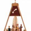 Authentic German Gifts * | Frankenmuth Clock Company View All 085/003B Pyramid With Nativity Scene & Shooting Star