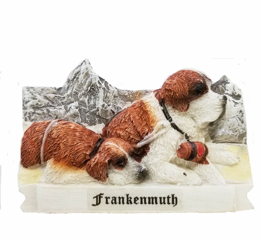 Authentic German Gifts * | Frankenmuth Clock Company Saint Bernard Magnet W/Frankenmuth Logo