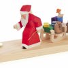 Authentic German Gifts * | Frankenmuth Clock Company 225/035 Candle Holder Santa With Sled German Souvenirs