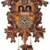 Decorative Clocks * | Frankenmuth Clock Company View All Ku369Qmt Quartz Musical 7 Leaf 3 Bird Cuckoo Clock