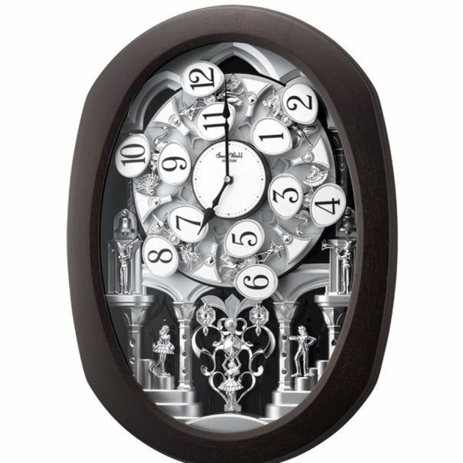 Clocks * | Frankenmuth Clock Company Rhythm Clocks 4Mh896-Wu06 Encore Espresso