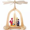 Authentic German Gifts * | Frankenmuth Clock Company 085/495 Pyramid With Santa & Children (14Mm Candles)