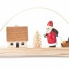 Authentic German Gifts * | Frankenmuth Clock Company Christmas Decorations, Candles & Other Decorations Candle Holder Santa Candle Arch