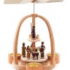 Authentic German Gifts * | Frankenmuth Clock Company 085/479N Pyramid With Natural Nativity Scene (Tealights) View All