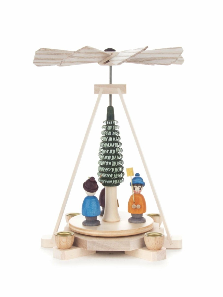 Authentic German Gifts * | Frankenmuth Clock Company 074/163 Miniature Pyramid With Children Carrying Lanterns View All