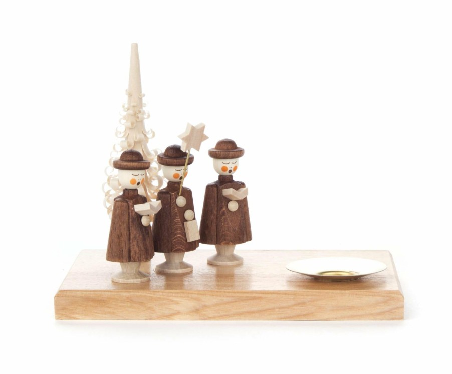 Authentic German Gifts * | Frankenmuth Clock Company 204/114 Candle Holder With Carolers (14Mm)