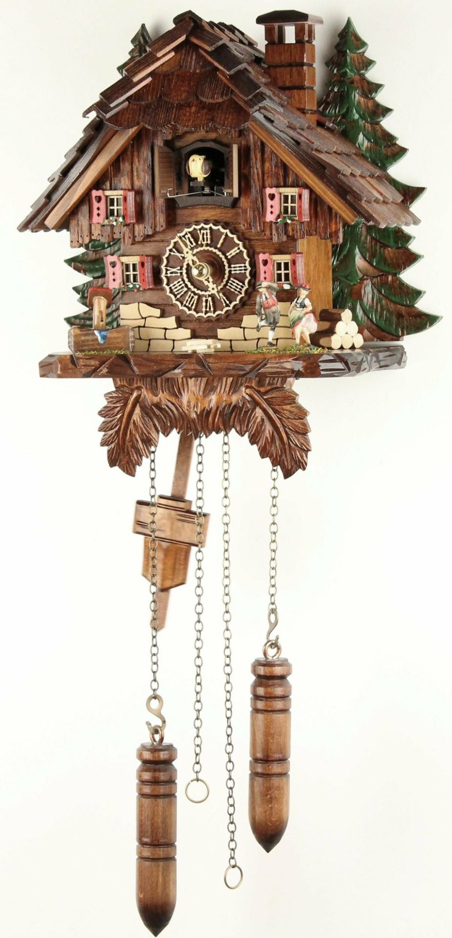 Decorative Clocks * | Frankenmuth Clock Company Ku4241Qm Quartz Musical Cuckoo With Man And Woman View All