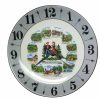 Decorative Clocks * | Frankenmuth Clock Company View All Porcelain Plate Clock With Black Forest Scene