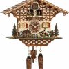 Decorative Clocks * | Frankenmuth Clock Company Ku4212Qmt Quartz Musical Chalet With Wood Chopper