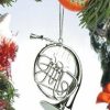 Authentic German Gifts * | Frankenmuth Clock Company Silver French Horn Ornament