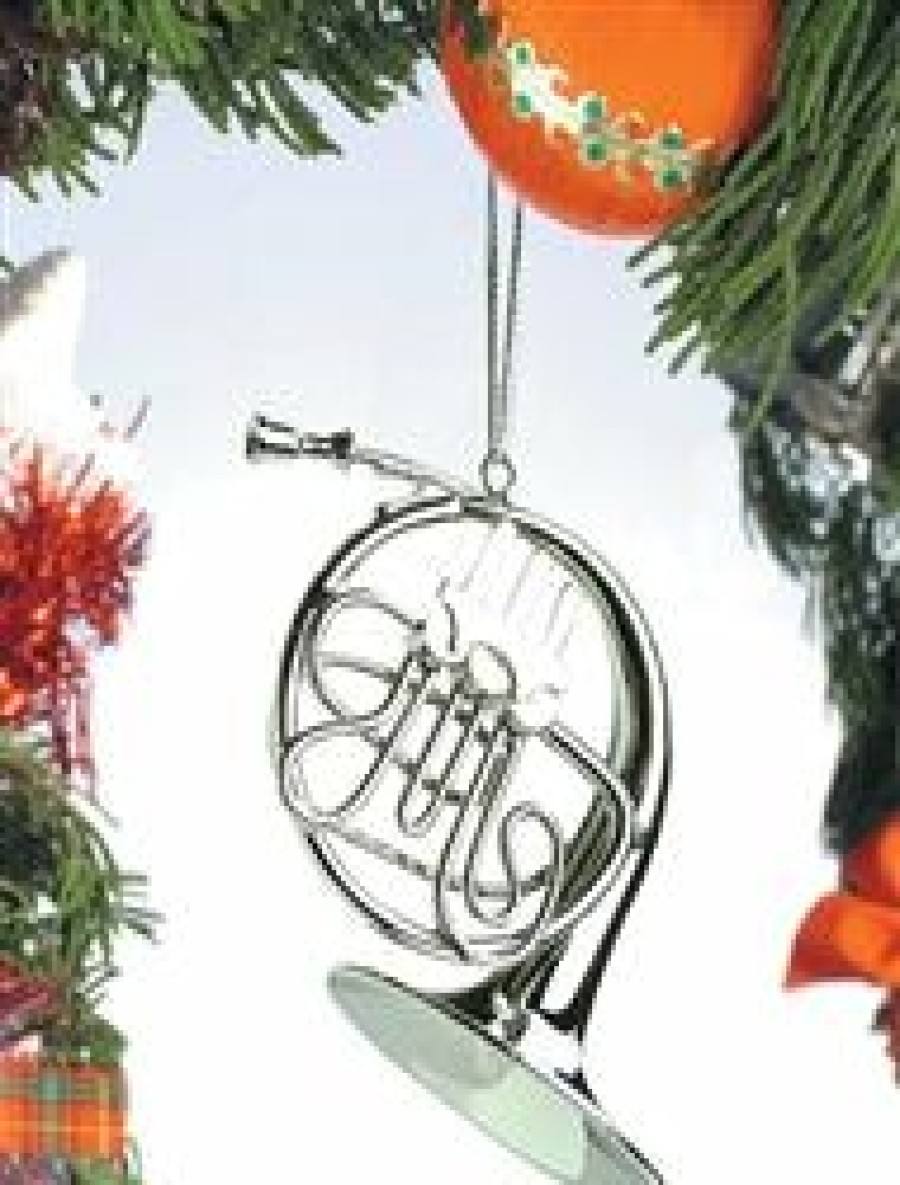 Authentic German Gifts * | Frankenmuth Clock Company Silver French Horn Ornament