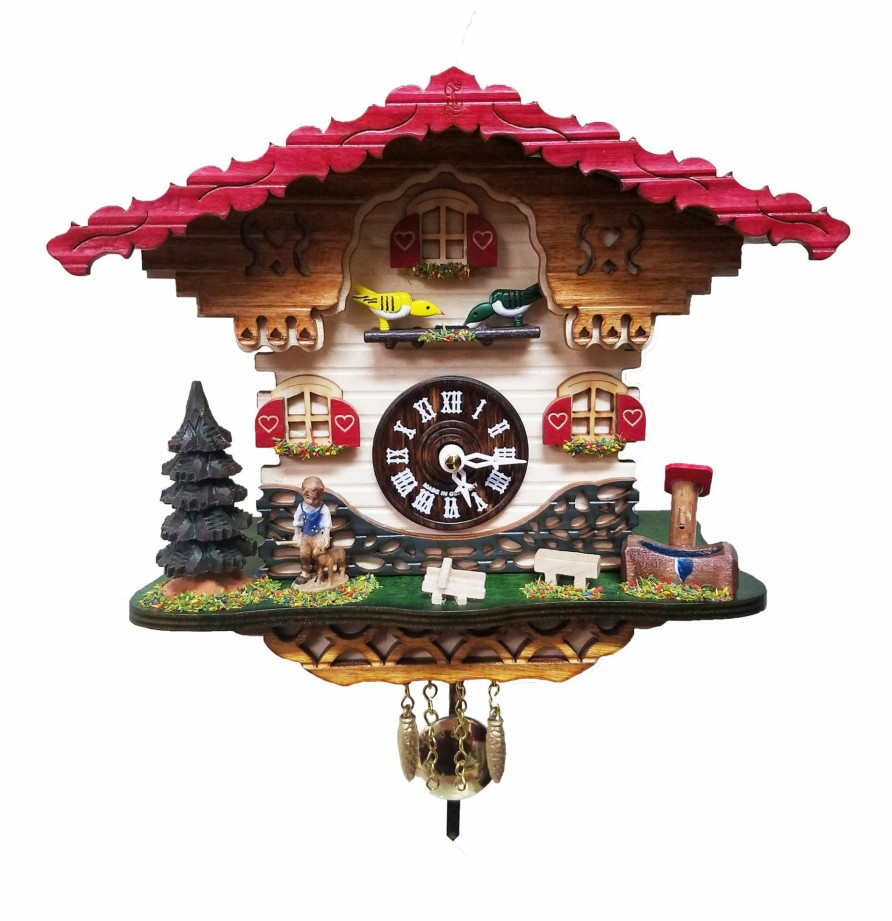 Decorative Clocks * | Frankenmuth Clock Company View All 2058Pq Novelty Chalet Cuckoo Clock With Stable Boy