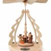 Authentic German Gifts * | Frankenmuth Clock Company 085/885 Christmas Tree Style Pyramid With Santa & Children (Tealights) View All