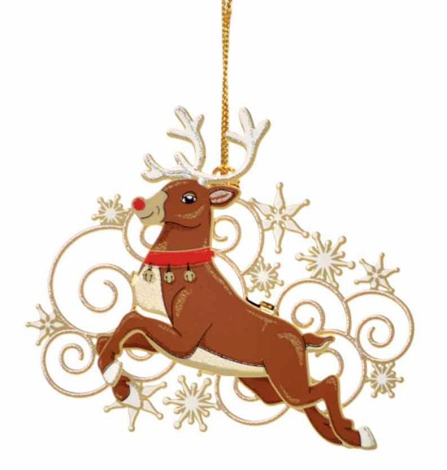 Authentic German Gifts * | Frankenmuth Clock Company View All Ornament Rudolph