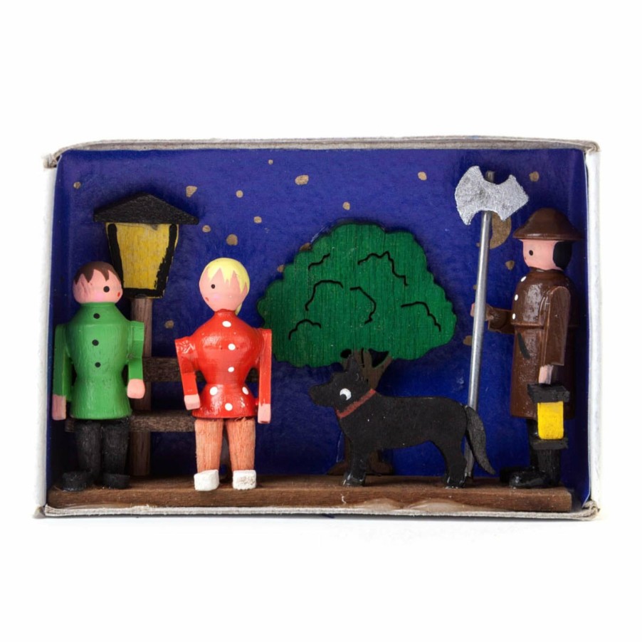 Authentic German Gifts * | Frankenmuth Clock Company 028/147 Matchbox Scene: Night Watchman