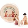 Authentic German Gifts * | Frankenmuth Clock Company 070/040 Wooden Chip Box With Nativity Scene