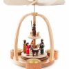 Authentic German Gifts * | Frankenmuth Clock Company 085/479B Pyramid With Painted Nativity Scene (Tealights) View All