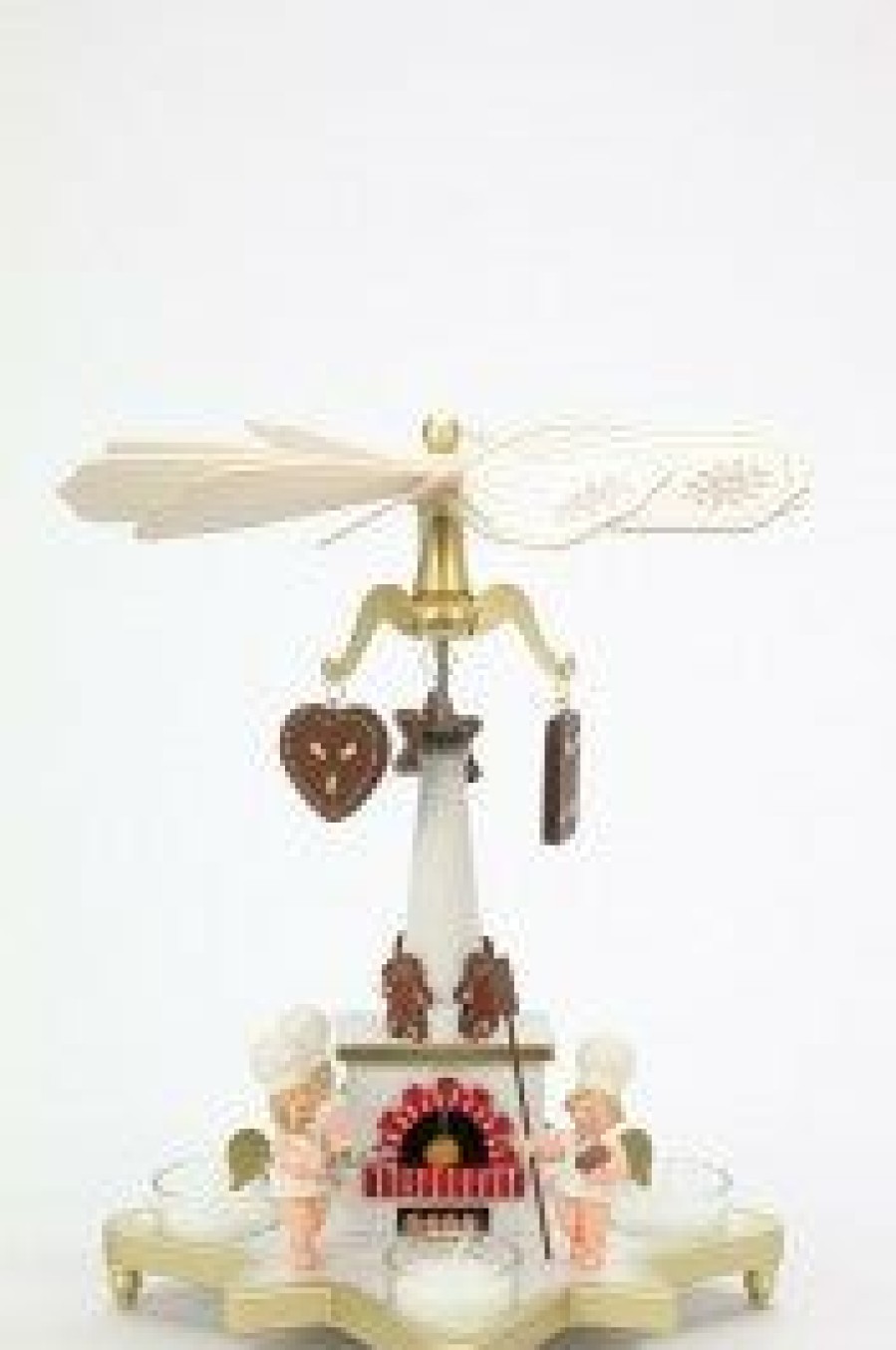 Authentic German Gifts * | Frankenmuth Clock Company Baker Angel Pyramid Christmas Decorations, Candles & Other Decorations