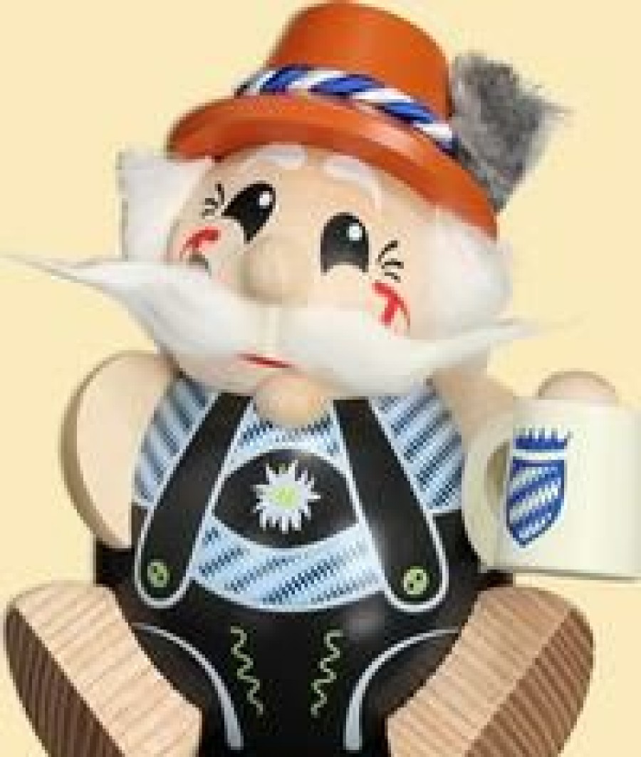 Authentic German Gifts * | Frankenmuth Clock Company Smoker-Bavarian Man German Incense Smokers