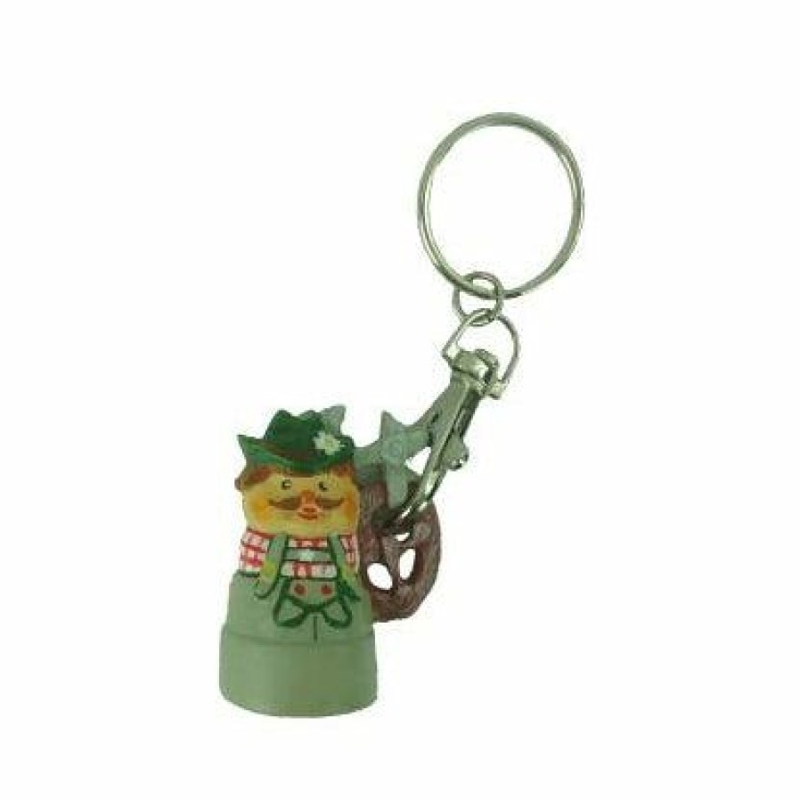 Authentic German Gifts * | Bavarian Clock Haus German Souvenirs German Pretzel Man Key Chain